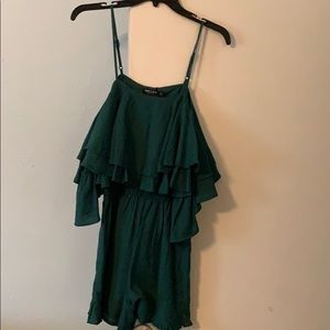 Nasty Gal off the shoulder ruffle romper